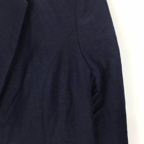 A New Day Navy Linen Blazer New - Picture 5 of 8